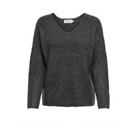 ONLY Women's Onlcamilla V-neck L/S Pullover Knt Noos Sweater, Dark Grey Mel, M UK