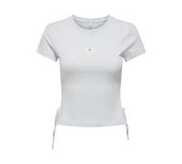ONLY Women's Onlcarla Life S/S Detail Top Box JRS, Ballad Blue, M
