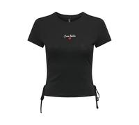 ONLY Women's Onlcarla Life S/S Detail Top Box JRS, Black, M