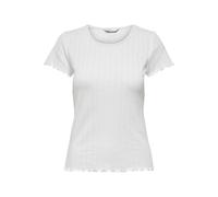 ONLY Women's Onlcarlotta S/S Top JRS Noos, White, L