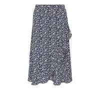 ONLY Women's ONLCARLY Flounce Long Skirt WVN Skirt, Night Sky/AOP:Night Sky with Cloud Dancer Flowers, XS