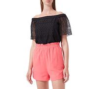 ONLY Women's ONLCARO HW PB Linen Blend Shorts PNT, Calypso Coral, S