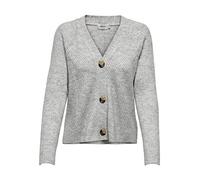 ONLY Women's Onlcarol L/S Knt Noos Cardigan, Light Grey Mix, XS UK