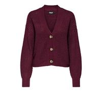 ONLY Women's Onlcarol Nice L/S Cardigan KNT Noos Ribbed, Cabernet, XS