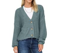 ONLY Women's Onlcarol Nice L/S Cardigan KNT Noos Ribbed, North Atlantic, M