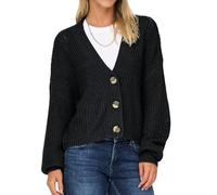 ONLY Women's ONLCAROLSPRING L/S Cardigan KNT NOOS Sweater, Black, L