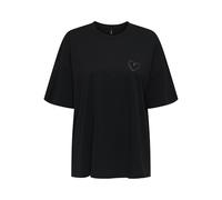 ONLY Women's Onlcarrie Life S/S Cherry Top Box JRS, Black, L
