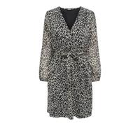 Only Grey / Pumice Stone Cera Mini V-Neck Dress With Tie Waist