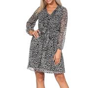 ONLY Women's Onlcera 3/4 Short Dress Wvn Noos Mini Dress , Pumice Stone/Aop:leonora,M