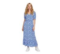 ONLY Women's Onlchianti S/S Long Dress WVN Noos, Marina/AOP: White Flower, M