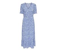 ONLY Women's Onlchianti S/S Long Dress WVN Noos, Marina/AOP: White Flower, XS