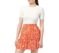 ONLY Women's Onlchiara Short Skirt Ptm Summer, Pureed Pumpkin/AOP:Bali Palm, S