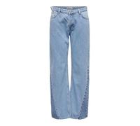 ONLY Women's Onlcobain Reg Wide Colour Bl DNM Cro Pants, Light Blue (Light Blue Denim), 32W x 32L