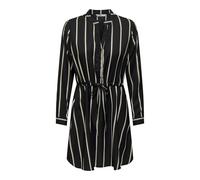 ONLY Women's Onlcory L/S V-Neck Tunic WVN Noos, Black/Stripes:White/Camel Stripes, M