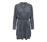 ONLY Women's Onlcory L/S V-Neck Tunic WVN Noos, Blue Indigo/AOP: Black Leo, M