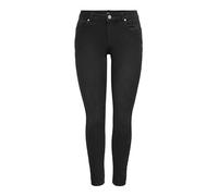 ONLY Women's Onldaisy Reg Push Up Sk ANK DNM Skinny Fit Jeans, Black Denim, 28W x 34L