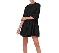 ONLY Women's Onlditte Life 3/4 Shirt Dress Noos WVN, Black,10 UK / 38 EU