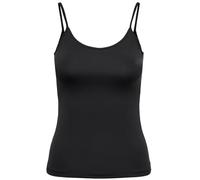 ONLY Women's Onlea S/L New Singlet JRS Noos Top, Black, L