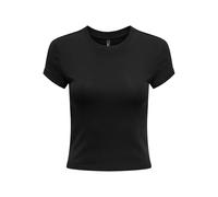 ONLY Women's Onlelina S/S O-Neck Short Top JRS T-Shirt, Black, L