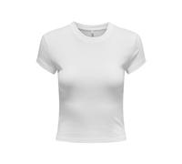 ONLY Women's Onlelina S/S O-Neck Short Top JRS T-Shirt, White, S