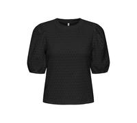 ONLY Women's Onlelisa S/S O-Neck Top Box JRS, Black, L