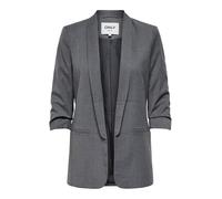 ONLY Women's Onlelly 3/4 Life Blazer TLR Noos Ruffled Sleeves, Medium Grey Melange, 12