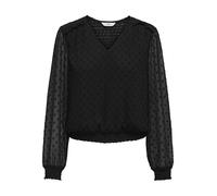 ONLY Women's Onlelmira Life New Dobby L/S Top WVN, Black, XL