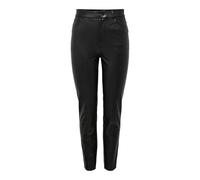 ONLY Women's ONLEMILY HW ST ANK Faux Leather PNT NOOS Trouser, Black, M/30