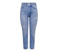 ONLY Women's ONLEMILY HW STR ANK DST DNM REA697 NOOS Jeans, Light Blue Denim, 27W / 30L