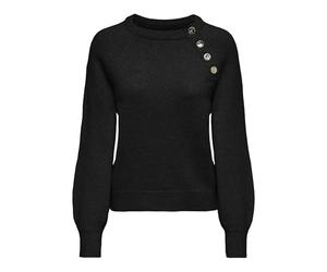 ONLY Women's Onlemma Life Ls Button Oneck KNT Nca Pullover Sweater | Knitted jumper