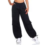 ONLY Women's Onlenielca Life Mw Cargo Parach PNT Noos Trousers, Black, XL / 32L