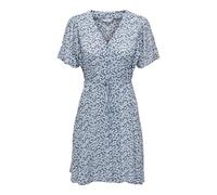ONLY Women's Onlevida S/S Short Dress WVN Noos, Provincial Blue/AOP: Sadie Flower, L