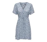ONLY Women's Onlevida S/S Short Dress WVN Noos, Provincial Blue/AOP: Sadie Flower, S