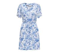 ONLY Women's Onlevida S/S Short WVN Noos Dress with Button Placket and tie Belt, Cloud Dancer, M