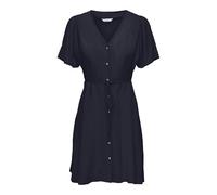 ONLY Women's Onlevida S/S Short WVN Noos Dress with Button Placket and tie Belt, Night Sky, 3XL