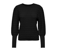 ONLY Women's ONLFAYE L/S Puff Sleeve CC KNT Pullover, Black, XL