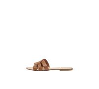 ONLY Women's Onlfeli-4 PU Slip On Noos Sandals, Cognac, 4 UK