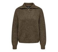 ONLY Women's Onlfia Ls Zip Highneck Cc KNT Sweater
