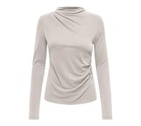 ONLY Women's Onlfree Life L/S Drape Top JRS, Pumice Stone, L