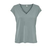 ONLY Women's Onlfree Life S/S Mod.V-Neck Top JRS Noos, Abyss, S