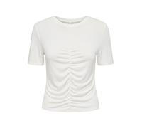 ONLY Women's Onlfree Life S/S O-Neck Gatherng Top JRS, Cloud Dancer, S