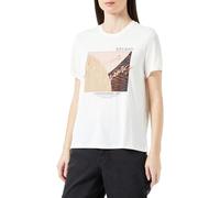 ONLY Women's Onlfree Modal S/S Atelier Top Box JRS T-Shirt, Cloud Dancer/Print: Lamour, XS