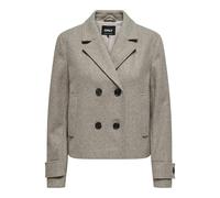ONLY Women's Onlfreja Life Short Db Jacket OTW Noos Coat, Mocha Meringue/Detail: Melange, M