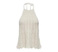 ONLY Women's Onlfreja Life Sl Structure Holder NCK KNT Sweater, Cloud Dancer, S