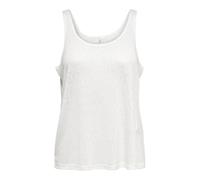 ONLY Women's Onlfrida Tank Topjrs Noos Top, White, L