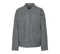 Only Womens Gaia Boucle Bomber Jacket Dark Grey Melange M