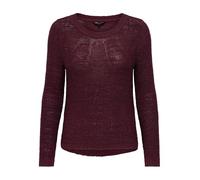 ONLY Women's Onlgeena Xo L/S KNT Noos Pullover, Cabernet, M