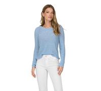 ONLY Women's Basic Knit Sweater Solid Color Knit Stretch Jumper Long Sleeve Crewneck Top ONLGEENA, Colours:Light-Blue, Size:M