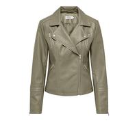 ONLY Women's Onlgemma Faux Leather Biker OTW Noos Jacket, Mermaid, numeric_42