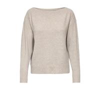 ONLY Women's Onlglory Life Ls Boatneck Cc KNT Pullover Sweater, Humus/Detail: w. Melange, S